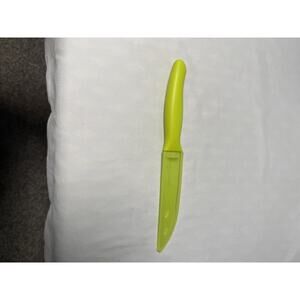 PAMPERED CHEF #09D— Coated Utility Green Knife 4 1/2" Blade w/Cover 9 “ Length